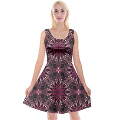 Seamless-pattern-with-flowers-oriental-style-mandala Reversible Velvet Sleeveless Dress by Pakemis