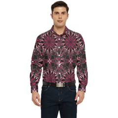 Seamless-pattern-with-flowers-oriental-style-mandala Men s Long Sleeve  Shirt by Pakemis