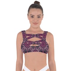 Seamless-pattern-with-flowers-oriental-style-mandala Bandaged Up Bikini Top by Pakemis