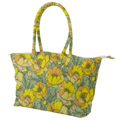 Seamless-pattern-with-graphic-spring-flowers Canvas Shoulder Bag by Pakemis