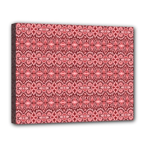 Pink-art-with-abstract-seamless-flaming-pattern Canvas 14  X 11  (stretched) by Pakemis