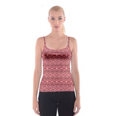 Pink-art-with-abstract-seamless-flaming-pattern Spaghetti Strap Top by Pakemis