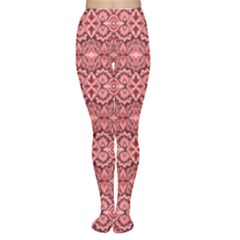 Pink-art-with-abstract-seamless-flaming-pattern Tights by Pakemis