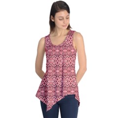 Pink-art-with-abstract-seamless-flaming-pattern Sleeveless Tunic by Pakemis