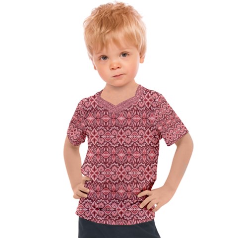 Pink-art-with-abstract-seamless-flaming-pattern Kids  Sports Tee by Pakemis