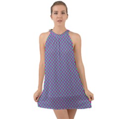 Pattern Halter Tie Back Chiffon Dress by gasi