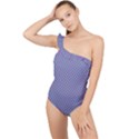 Pattern Frilly One Shoulder Swimsuit View1