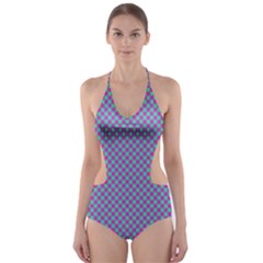 Pattern Cut-out One Piece Swimsuit by gasi