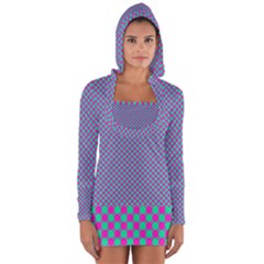 Pattern Long Sleeve Hooded T-shirt by gasi