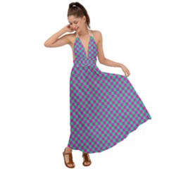 Pattern Backless Maxi Beach Dress by gasi