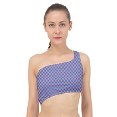 Pattern Spliced Up Bikini Top  by gasi