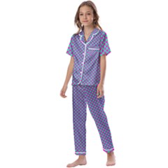 Pattern Kids  Satin Short Sleeve Pajamas Set by gasi