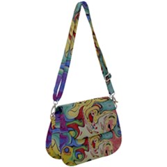 Abstract Art Saddle Handbag by gasi