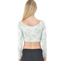 Blue Zendoodle Long Sleeve Crop Top View2