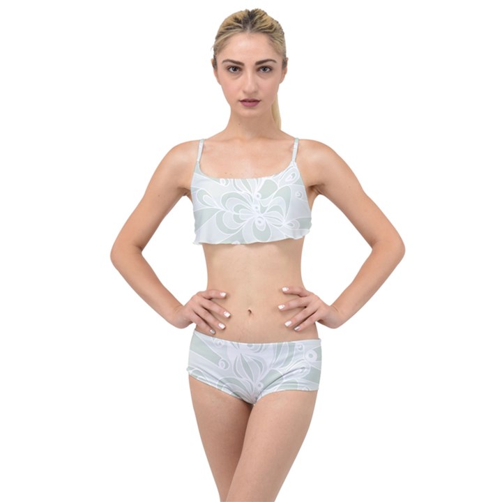 Blue Zendoodle Layered Top Bikini Set