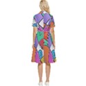 Modern art Button Top Knee Length Dress View2