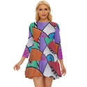 Modern art Long Sleeve Babydoll Dress View1