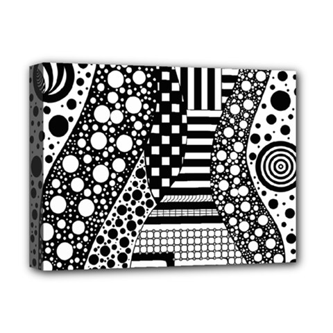 Black And White Deluxe Canvas 16  X 12  (stretched)  by gasi