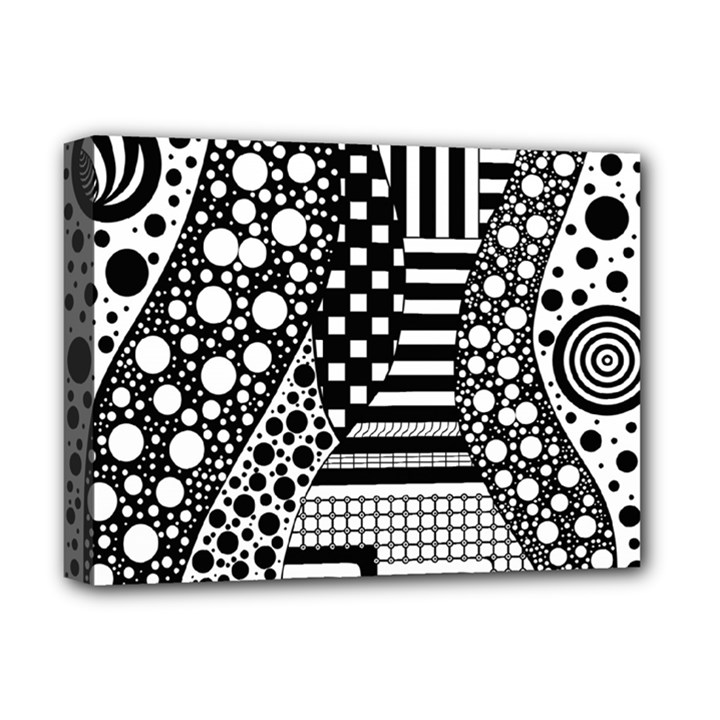 Black and white Deluxe Canvas 16  x 12  (Stretched) 