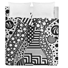 Black And White Duvet Cover Double Side (queen Size) by gasi