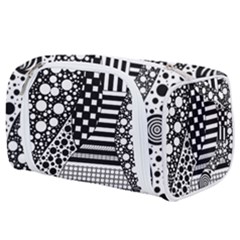 Black And White Toiletries Pouch by gasi