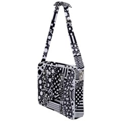 Black And White Cross Body Office Bag by gasi