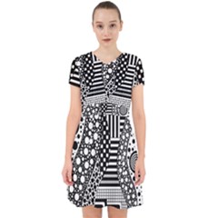 Black And White Adorable In Chiffon Dress by gasi