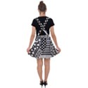 Black and white Velvet Suspender Skater Skirt View2