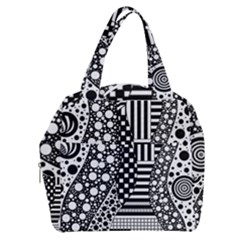 Black And White Boxy Hand Bag by gasi