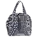 Black and white Boxy Hand Bag View1