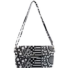 Black And White Removable Strap Clutch Bag by gasi