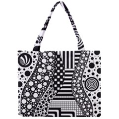 Black And White Mini Tote Bag by gasi