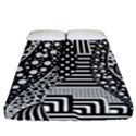 Black and white Fitted Sheet (California King Size) View1