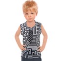 Black and white Kids  Sport Tank Top View1