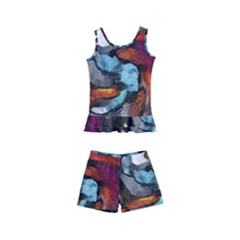 Abstract Art Kids  Boyleg Swimsuit by gasi