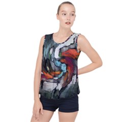 Abstract Art Bubble Hem Chiffon Tank Top by gasi