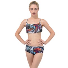 Abstract Art Layered Top Bikini Set by gasi