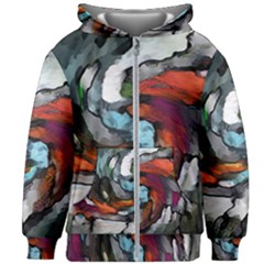 Abstract Art Kids  Zipper Hoodie Without Drawstring