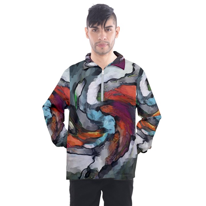 Abstract art Men s Half Zip Pullover