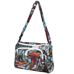 Abstract Art Front Pocket Crossbody Bag by gasi