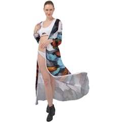 Abstract Art Maxi Chiffon Beach Wrap by gasi