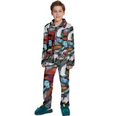 Abstract Art Kids  Long Sleeve Velvet Pajamas Set by gasi