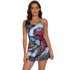 Abstract Art 2-in-1 Flare Activity Dress