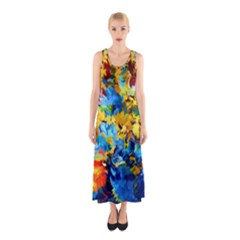 Abstract Art Sleeveless Maxi Dress by gasi