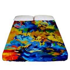 Abstract Art Fitted Sheet (california King Size) by gasi