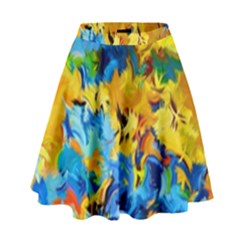 Abstract Art High Waist Skirt by gasi