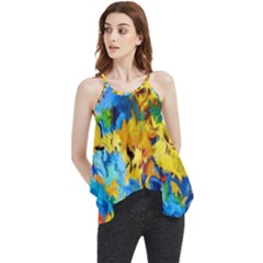 Abstract Art Flowy Camisole Tank Top by gasi