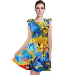 Abstract Art Tie Up Tunic Dress by gasi