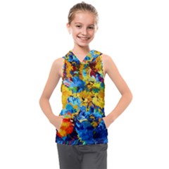 Abstract Art Kids  Sleeveless Hoodie by gasi