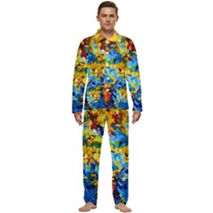 Abstract Art Men s Long Sleeve Velvet Pocket Pajamas Set by gasi